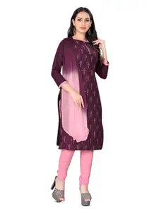 MANVAA Purple Printed Unstitched Dress Material