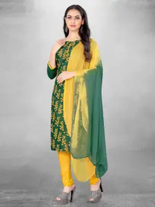 MANVAA Green Embellished Unstitched Dress Material