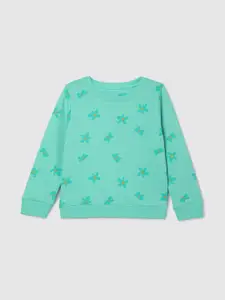 max Girls Floral Printed Pullover