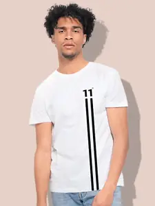 Elibolz Striped Round Neck Short Sleeves Cotton Regular T-shirt