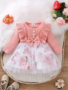 BAESD Floral Printed Ruffles Fit & Flare Dress