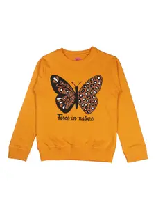 BAESD Girls Graphic Printed Pure Cotton Pullover Sweatshirt