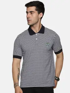 BAESD Striped Polo Collar Cotton T-Shirt