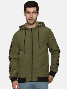 BAESD Hooded Long Sleeves Sporty Wind Cheater Jacket