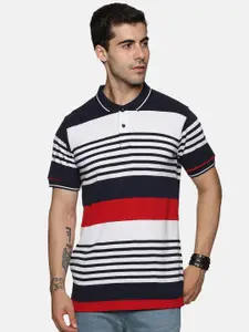 BAESD Striped Polo Collar Cotton T-Shirt