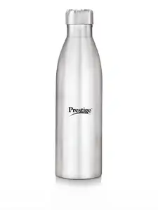 Prestige Silver-Toned Single Stainless Steel Solid Single Wall Vacuum Water Bottle