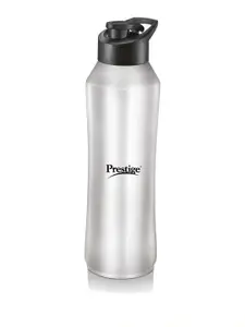 Prestige Silver-Toned Single Stainless Steel Solid Single Wall Vacuum Water Bottle