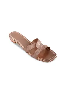 Bella Rosa Textured Open Toe Flats