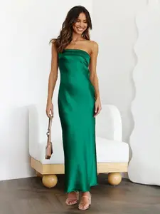 StyleCast Green Straplessr Maxi Dress