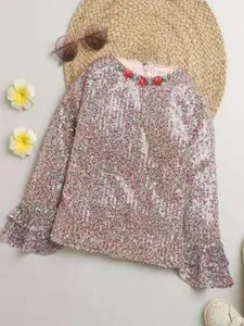 Tiny Girl Embellished Bell Sleeve Top