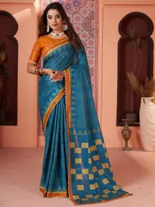 Saree mall Mirror Work Poly Cotton Designer Sarees