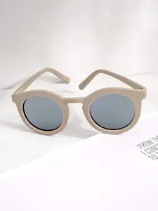 JOKER & WITCH Women Black Lens & Brown Round Sunglasses