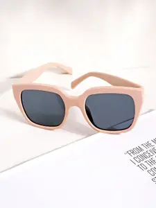 JOKER & WITCH Women Black Lens & Pink Wayfarer Sunglasses with UV Protected Lens