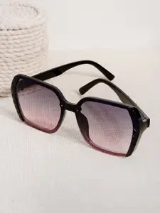 JOKER & WITCH Women Pink Lens & Pink Oversized Sunglasses
