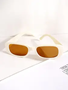 JOKER & WITCH Women Brown Lens & Brown Rectangle Sunglasses