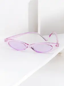 JOKER & WITCH Women Purple Lens & Purple Cateye Sunglasses