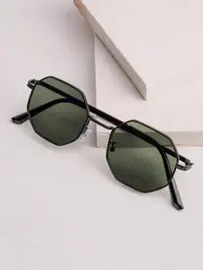 JOKER & WITCH Men Green Lens & Black Other Sunglasses