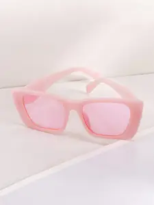 JOKER & WITCH Women Pink Lens & Pink Square Sunglasses
