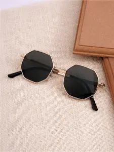 JOKER & WITCH Men Black Lens & Gold-Toned Other Sunglasses