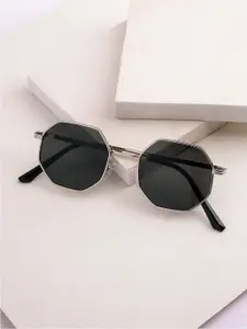 JOKER & WITCH Men Black Lens & Silver-Toned Other Sunglasses