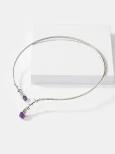 SHAYA Silver-Plated 925 Sterling Silver Oxidised Necklace