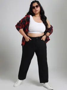 Freeform by High Star Women Plus Size Mom Fit High-Rise Stretchable Jeans