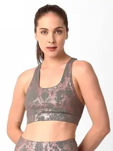 BODD ACTIVE Printed Full Coverage Heavily Padded Yoga Workout Bra With All Day Comfort