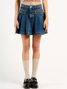 FREAKINS Box pleated  Mini Skirt