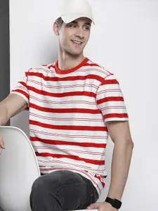 Tommy Hilfiger Round Neck Striped Pure Cotton T-shirt