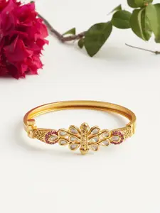 Voylla Gold-Plated Cubic Zirconia Bangle-Style Bracelet