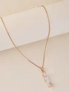 Voylla Gold-Plated Pendant With Chain