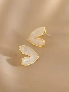 Krelin Gold-Plated Cute Love Drop Stud Earrings