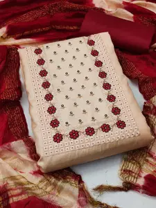 KALINI Floral Embroidered Unstitched Dress Material