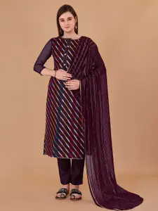 KALINI Woven Design Organza Unstitched Dress Material