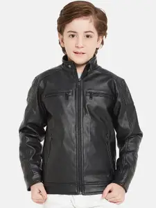 Octave Boys Stand Collar Biker Jacket