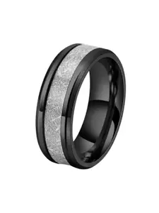 The Roadster Lifestyle Co. Men Silver Toned Gothic Knot Ring