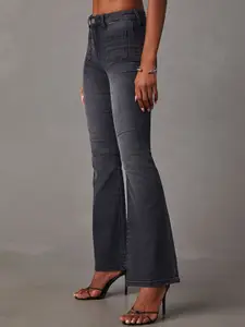 StyleCast Women Black Bootcut Light Fade Jeans