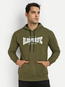 Bloopers Store Typography Printed Hooded Cotton Pullover Sweatshirt