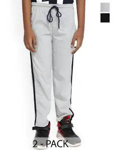 BAESD Boys Pack Of 2 Premium Cotton Mid Rise Track Pants