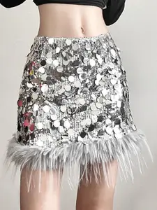 StyleCast Embellished Peplum Skirt