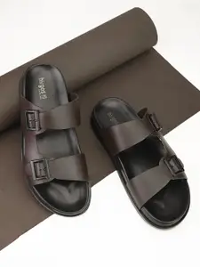 birgos Men Brown Comfort Sandals