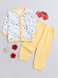 BUMZEE Infant Girls Conversational Printed Pure Cotton Night suit