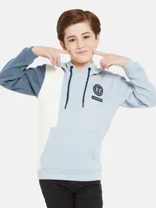 Octave Boys Colourblocked Hooded Flecee Pullover Sweatshirt