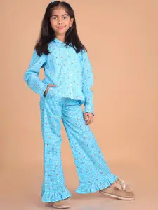 misbis Girls Conversational Printed  Pure Cotton Night suit