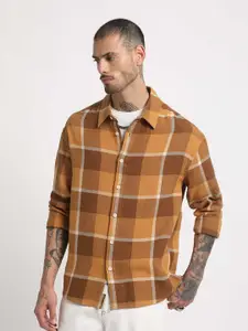 THE BEAR HOUSE Regular Fit Buffalo Checked Pure Cotton Casual Shirt