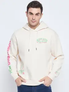 CAMLA Typography Printed Hooded Pullover Sweatshirt