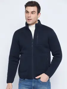 CAMLA Mock Collar Long Sleeves Front-Open Sweatshirt
