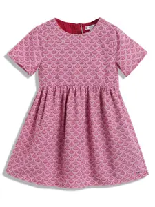 Tommy Hilfiger Girls Floral Printed Fit & Flare Dress