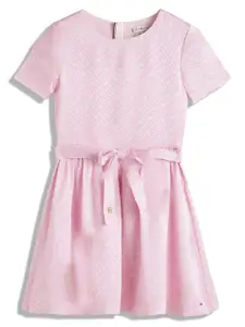 Tommy Hilfiger Girls Geometric Printed Fit & Flare Dress