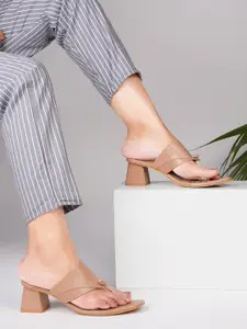 JM Looks Open Toe Block Heels